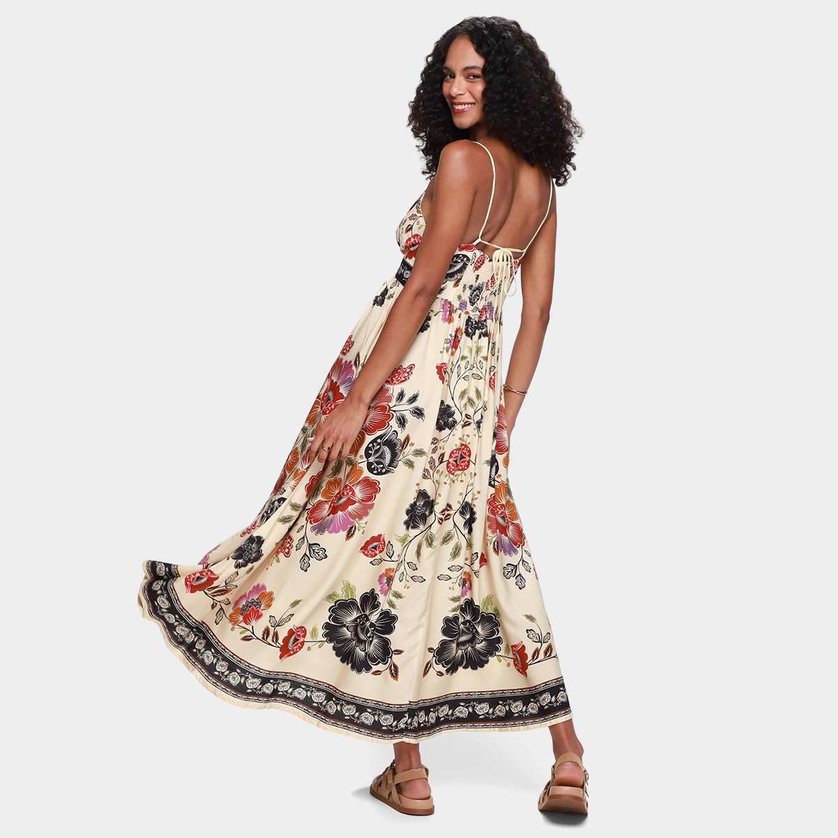 Vestido Midi Farm Flor De Fita - Tam: P - 1