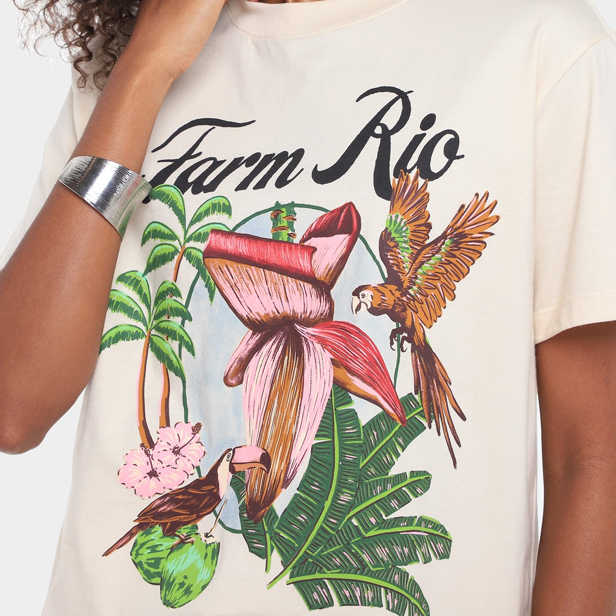 Camiseta Farm Media Mangara Farm Rio Feminina - Tam: G - 2