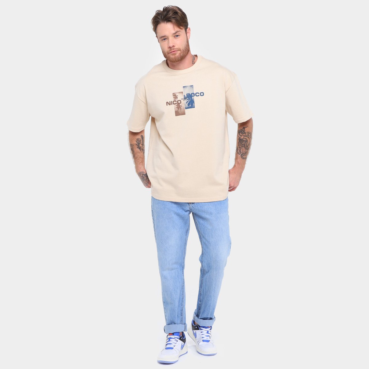 Camiseta Nicoboco Oversized Wilco Masculina - Tam: M - 3
