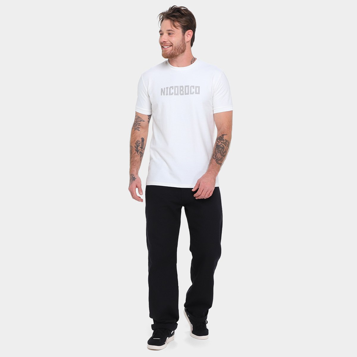Camiseta Nicoboco Slim Fit Uganda  Masculina - Tam: M - 3