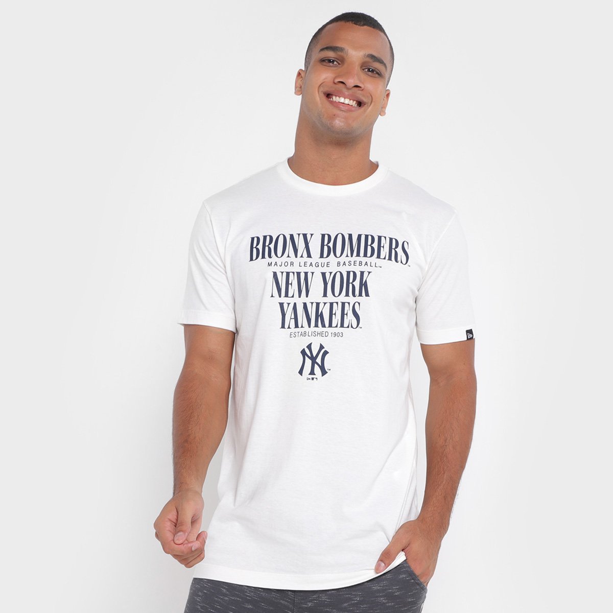 Camiseta New Era Core Selif Nick Name New York Yankees Masculina