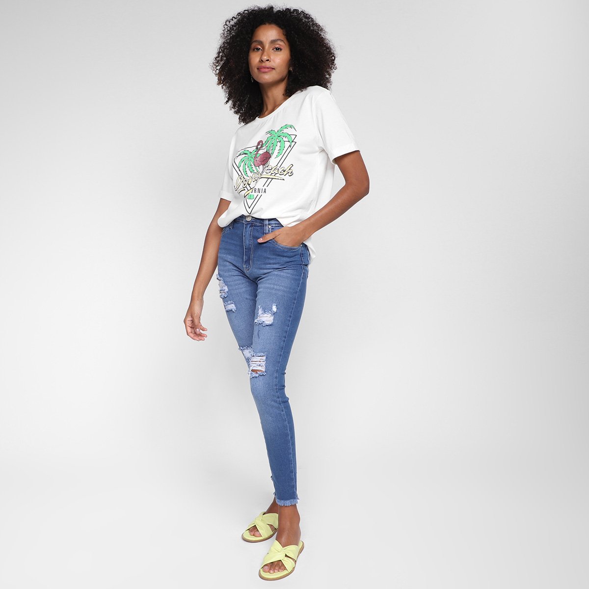 T-Shirt Al Is Love Silk Long Beach Feminina - Tam: G - 3