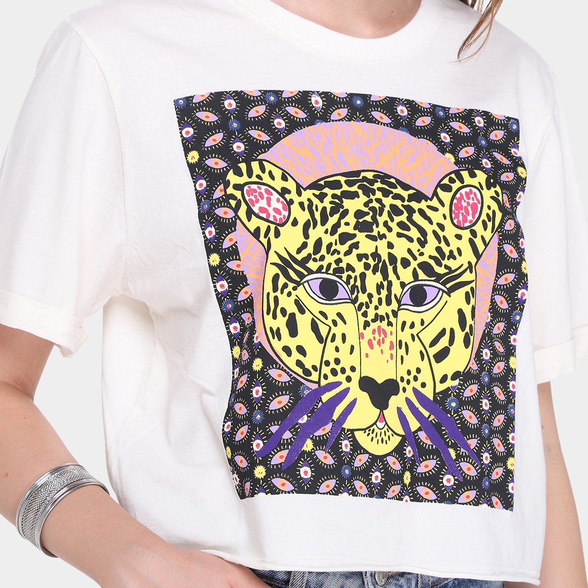 Camiseta All Is Love Cropped Onça Feminina - Tam: G - 2