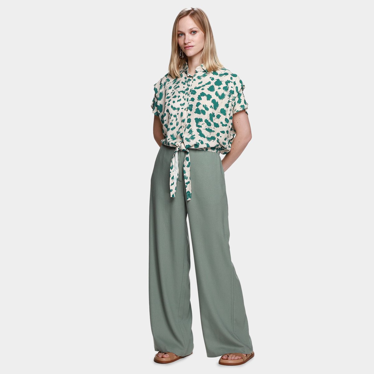 Camisa Manga Curta All is Love Nó Onça Pincelada Feminina - Tam: P - 3