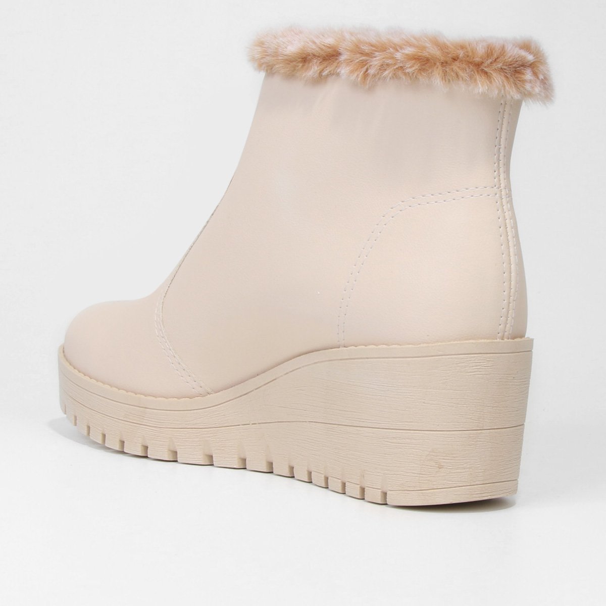 Bota Cano Curto Dakota Anabela Pelo Feminina - Tam: 34 - 3