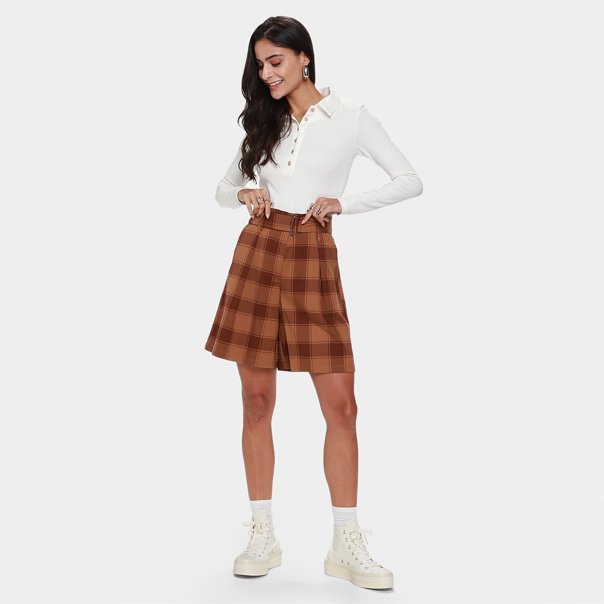 Camisa Polo Manga Longa Hering Casual Feminina - Tam: P - 3