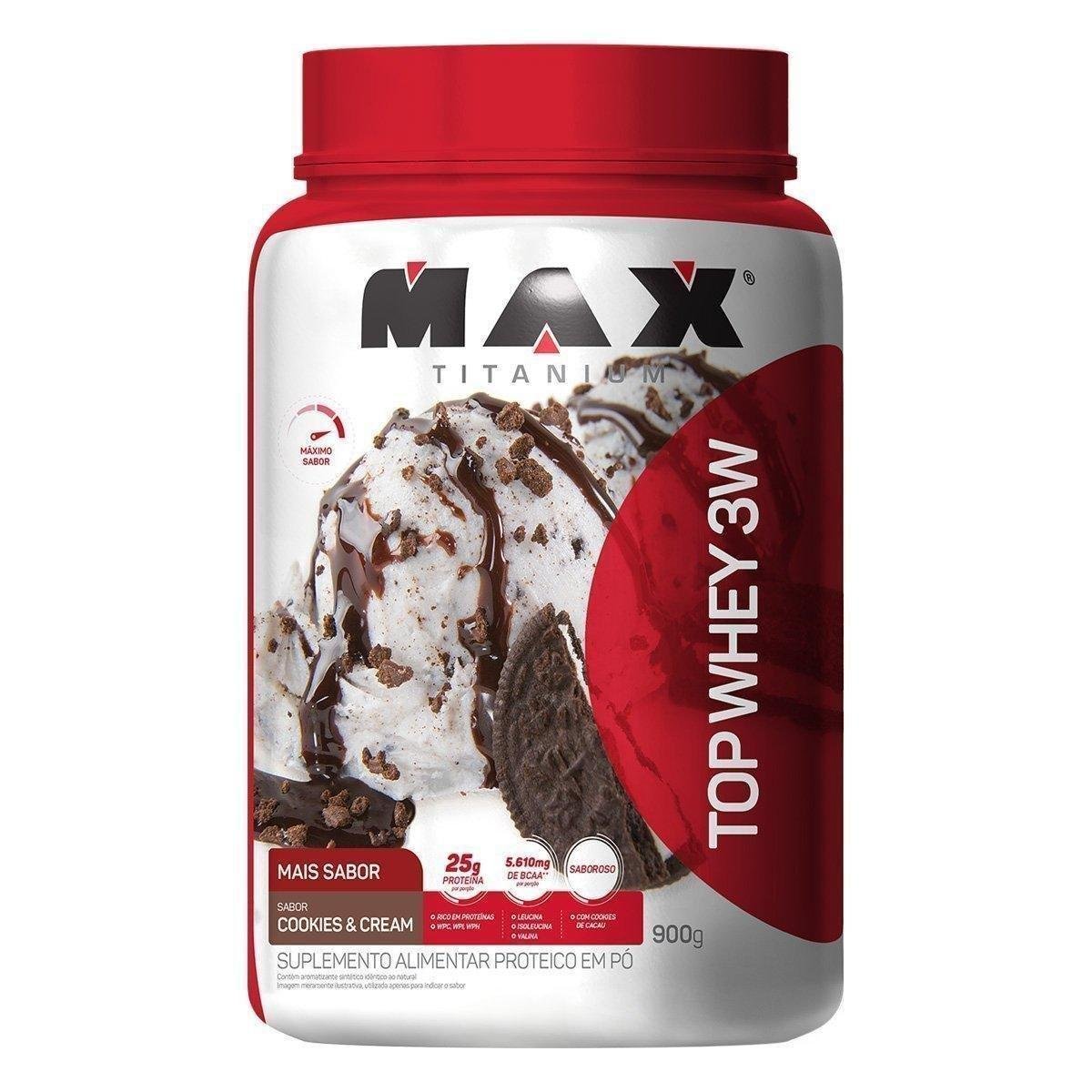 Whey Protein Top Whey 3W Mais Sabor 900 g - Max Titanium