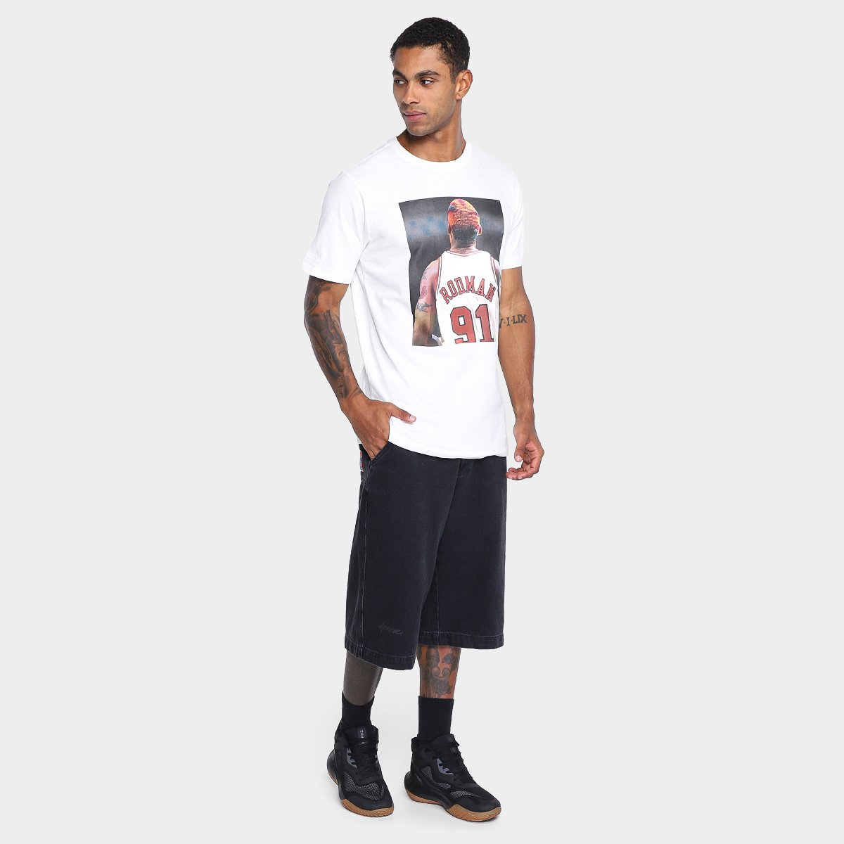 Camiseta Mitchell & Ness Chicago Bulls Slam Rodman Masculina - Tam: P - 3