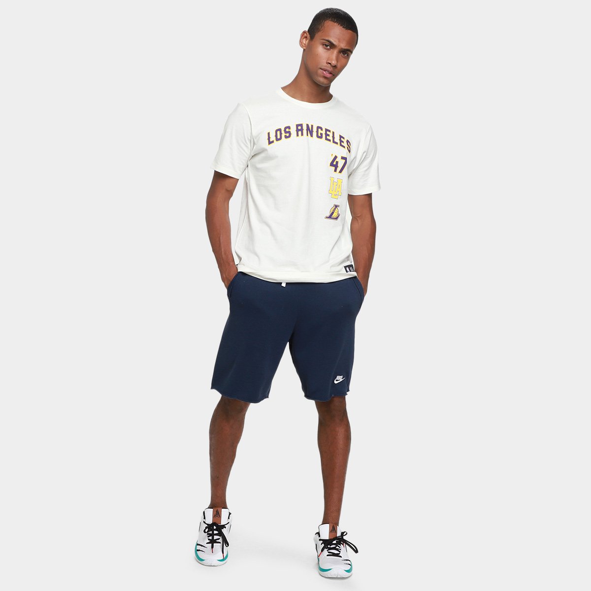 Camiseta NBA Los Angeles Lakers Mitchell & Ness Masculina - Tam: M - 5