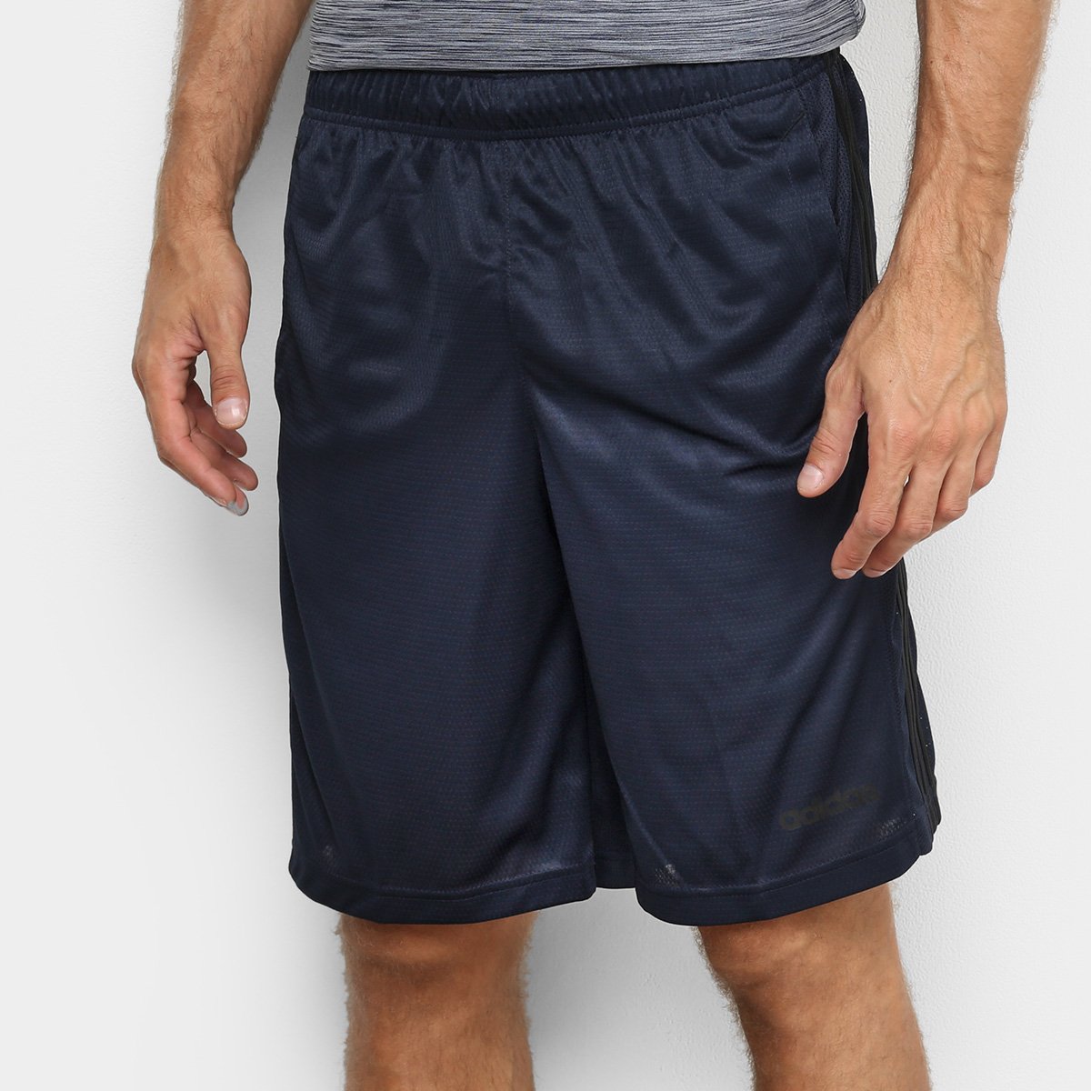 bermuda adidas essentials 3s mesh masculina