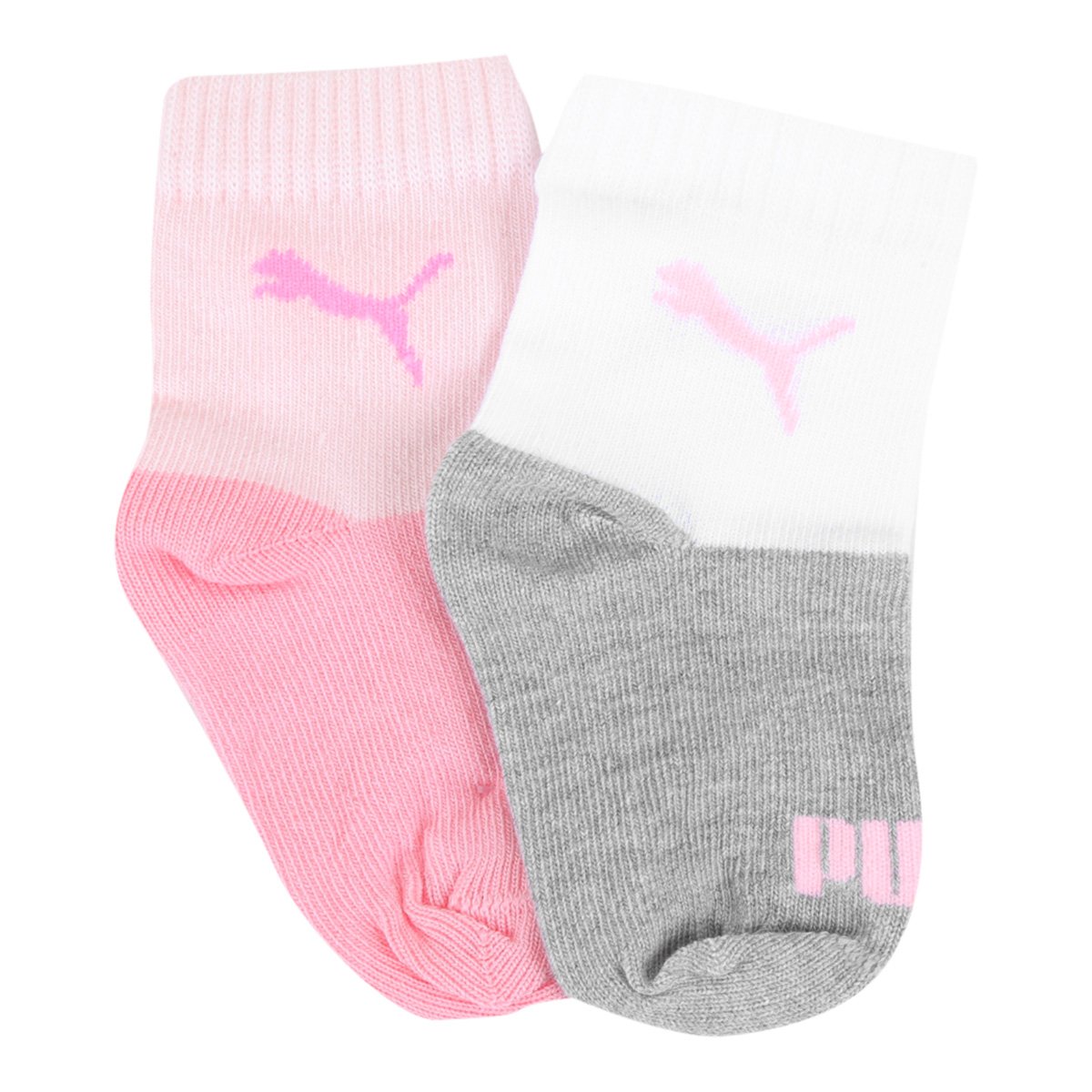 Meia infantil Puma Baby Cano Longo Kit Com 2 pares