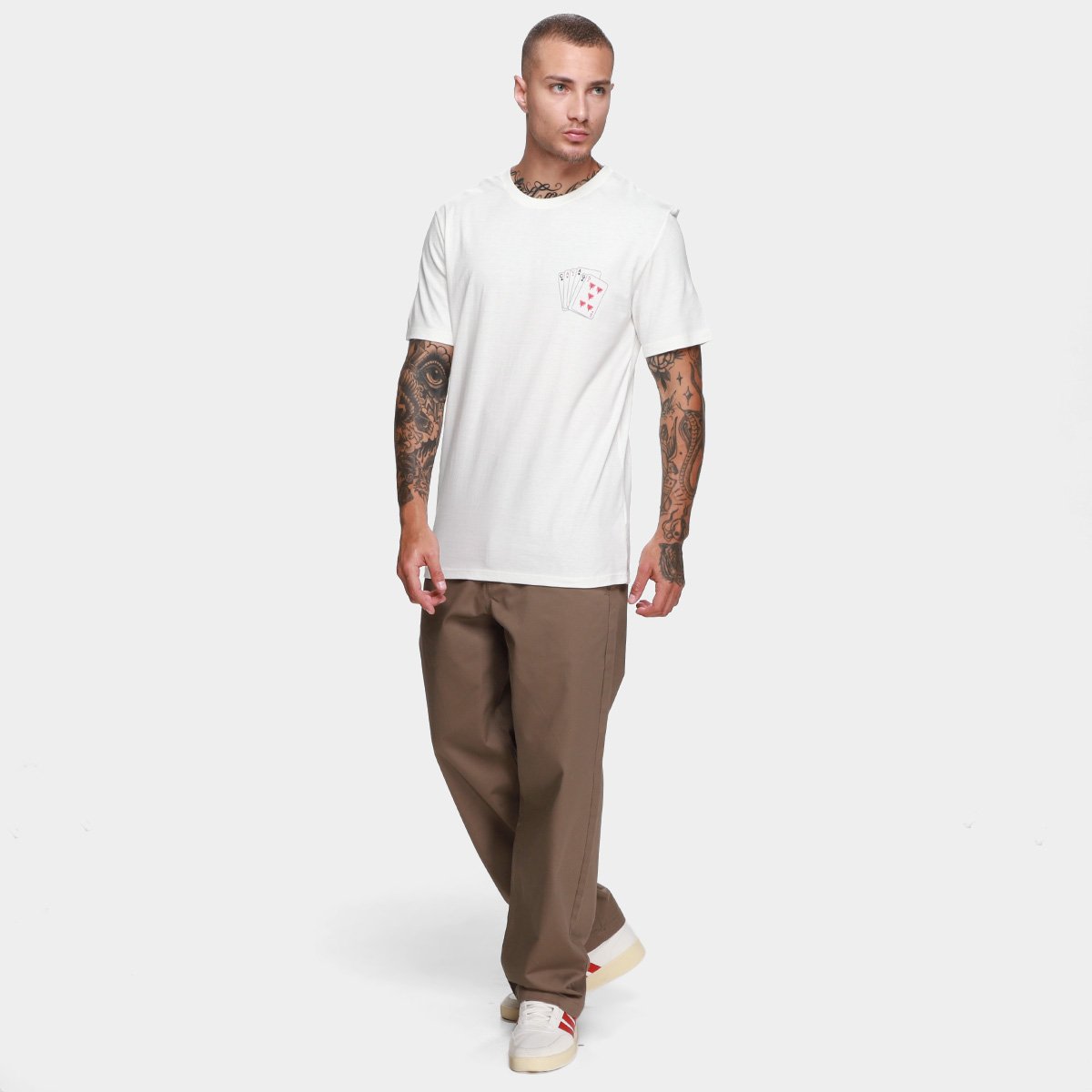 Camiseta Cavalera Indie Baralho Masculina - Tam: P - 3
