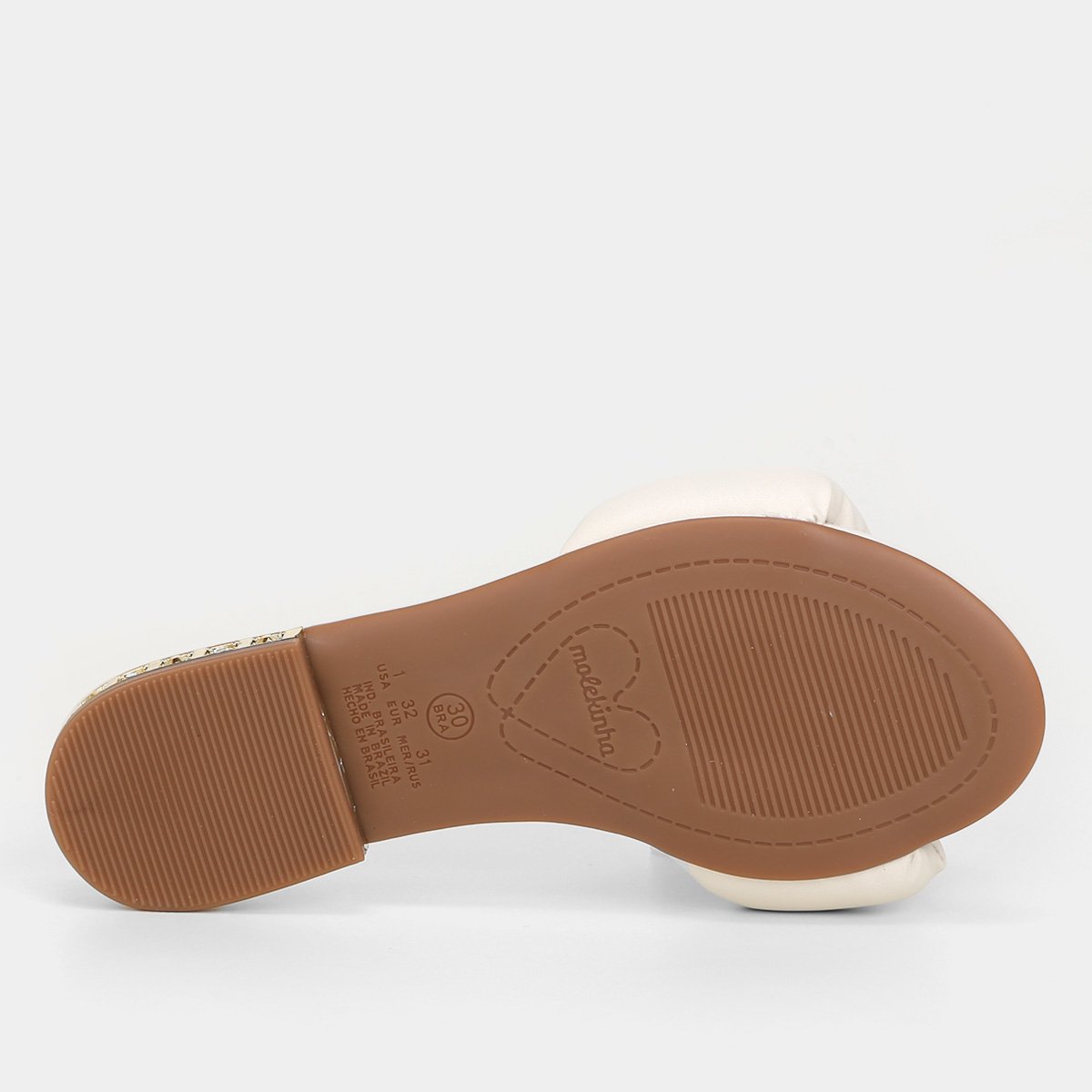 Sandália Infantil Molekinha Nó Strass - Tam: 32 - 4