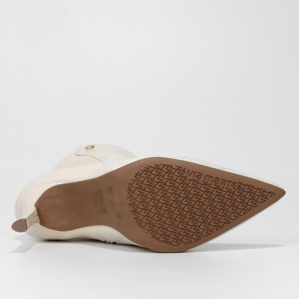 Bota Slouch Via Marte Croco Salto Alto Feminina - Tam: 35 - 5
