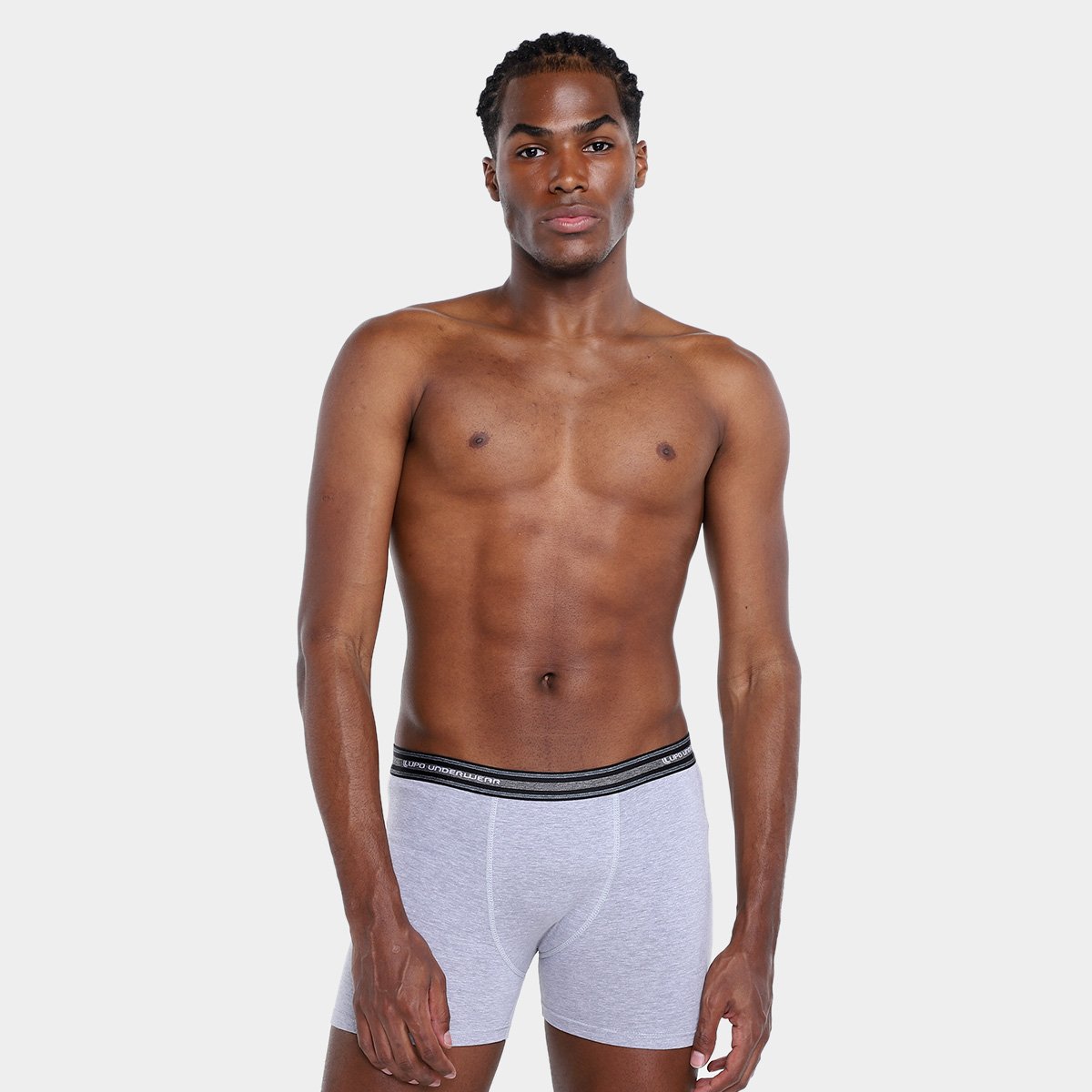 Kit Cueca Boxer Lupo Algodão Masculina - 10 Peças - Tam: P - 3