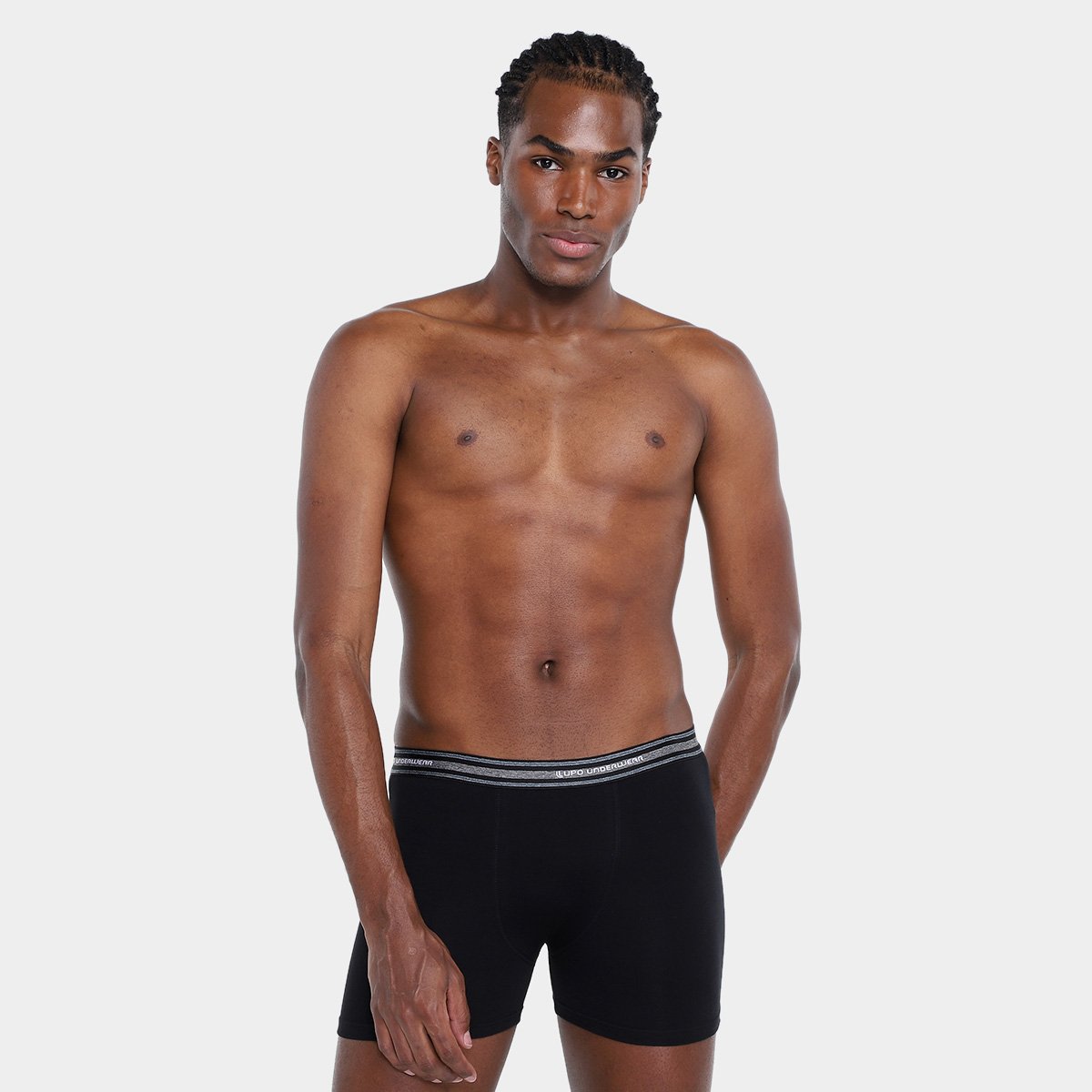 Kit Cueca Boxer Lupo Algodão Masculina - 10 Peças - Tam: P - 4