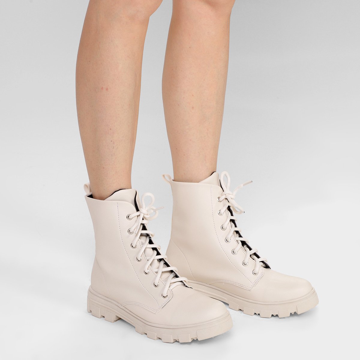Bota Coturno Look Fashion Lisa Tratorada Feminina - Tam: 37 - 1