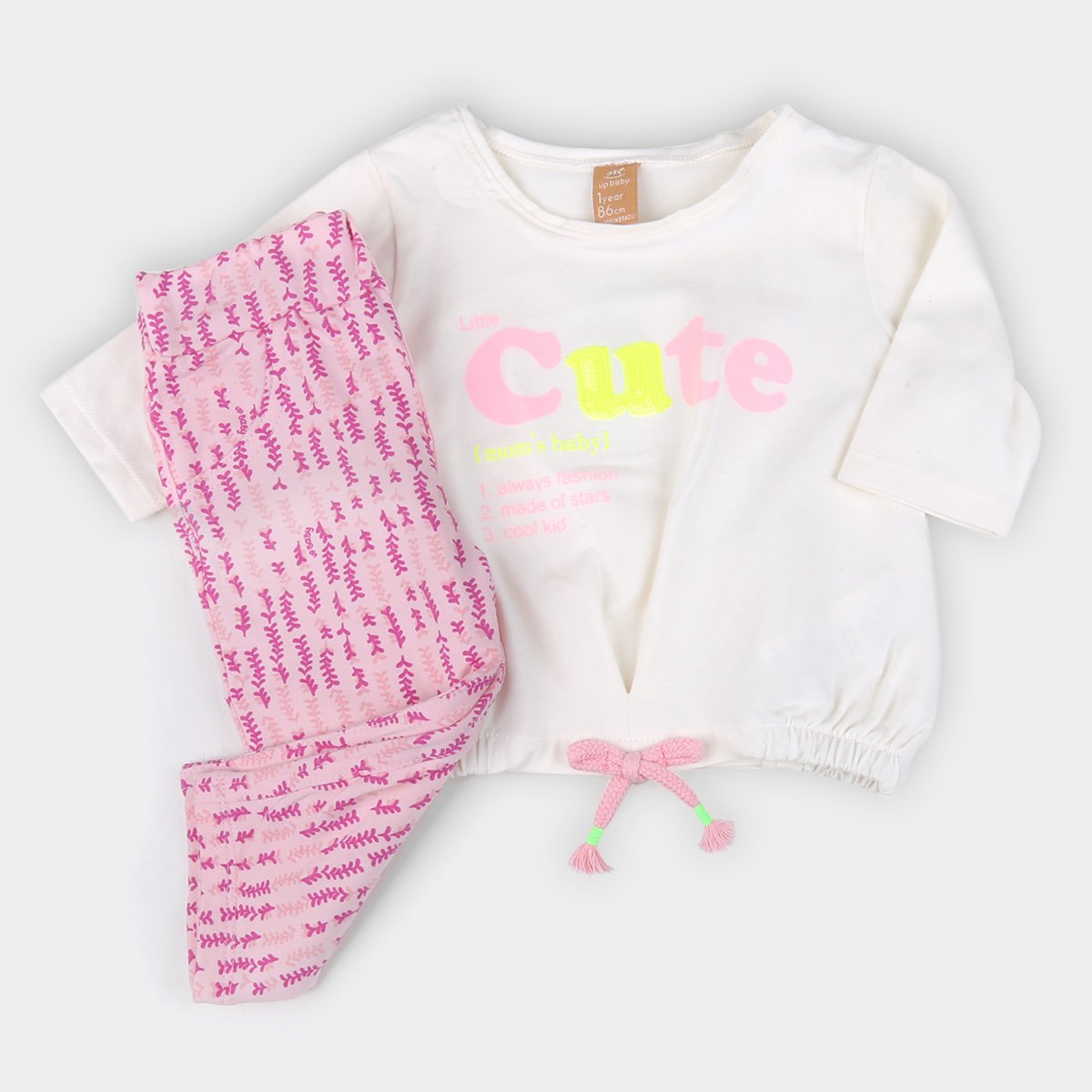 Conjunto Infantil Up Baby Estampado Feminino