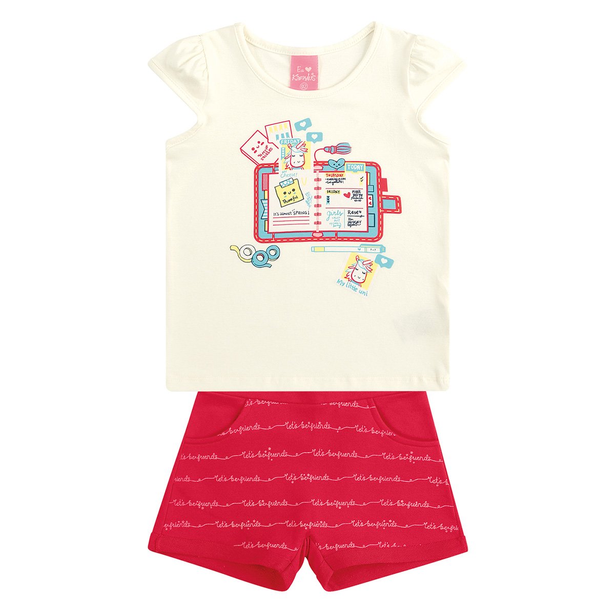 Conjunto Bebê Kamylus Friends Feminino