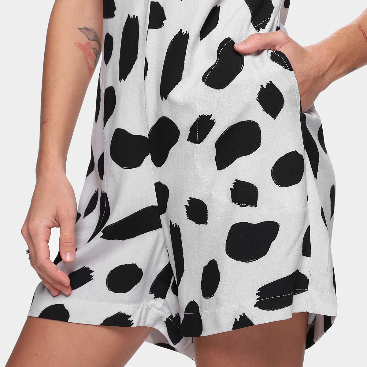 Macaquinho Mercatto Estampado Feminino - Tam: P - 3