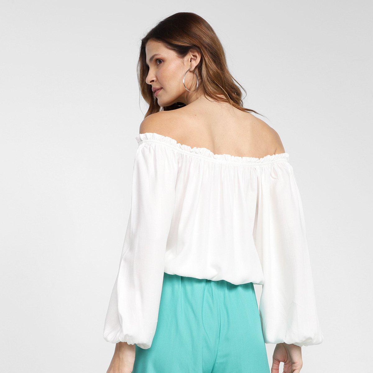 Blusa Mercatto Ciganinha Babados Feminina - Tam: P - 1