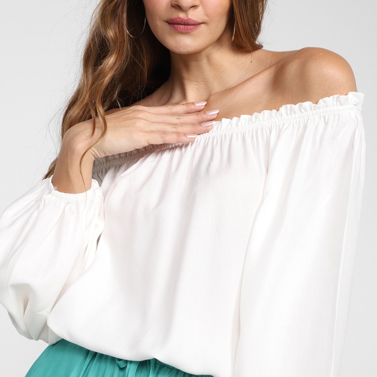 Blusa Mercatto Ciganinha Babados Feminina - Tam: P - 2