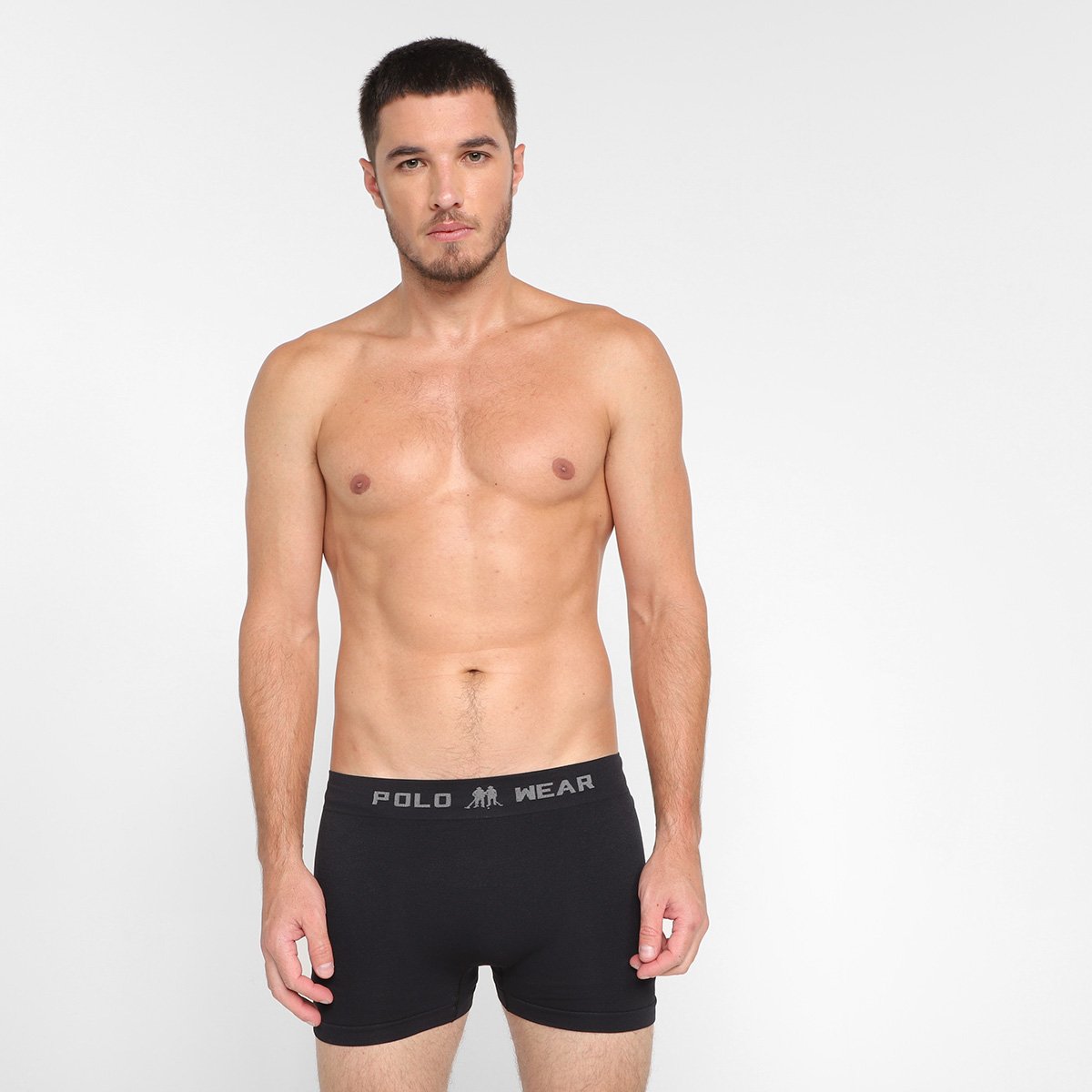 Kit Cueca Boxer Polo Wear Poliamida 12 Peças - Tam: P - 1