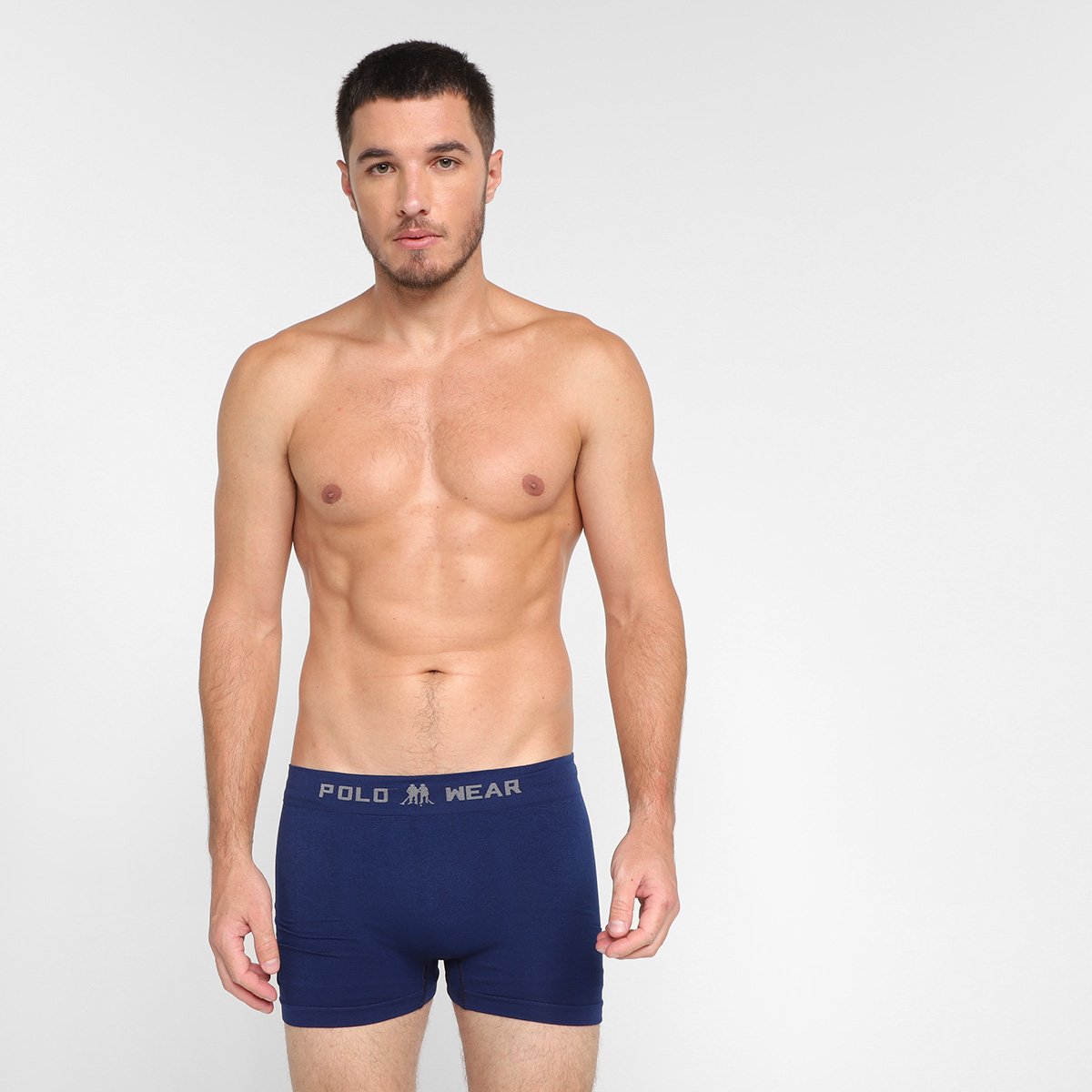 Kit Cueca Boxer Polo Wear Poliamida 12 Peças - Tam: P - 3