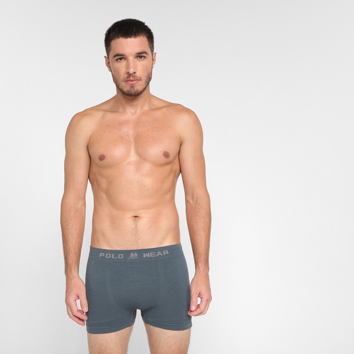 Kit Cueca Boxer Polo Wear Poliamida 12 Peças - Tam: P - 4