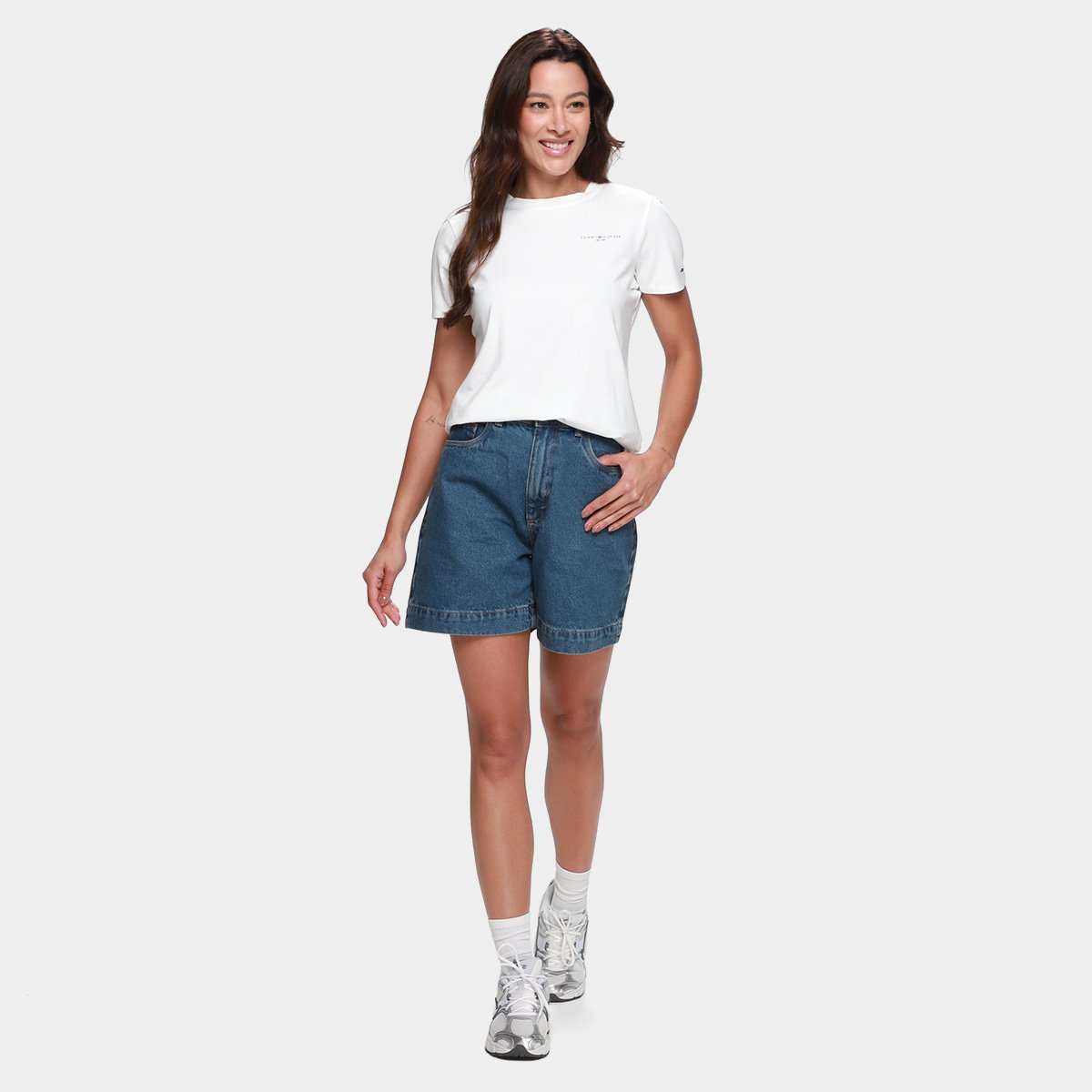 Camiseta Tommy Hilfiger 1985 Casual Feminina - Tam: P - 3