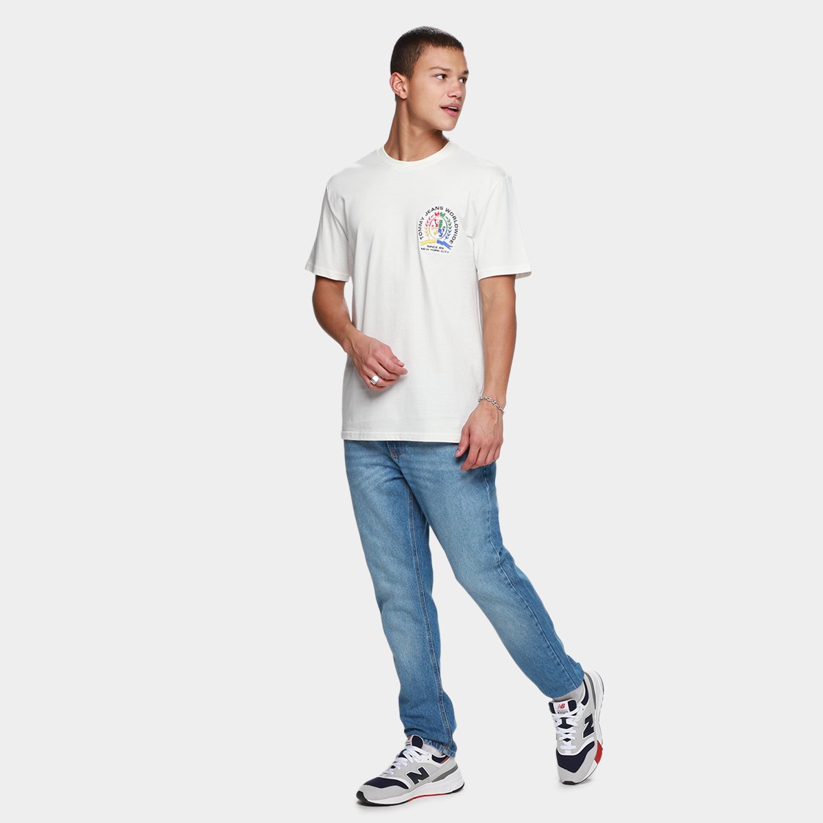 Camiseta Tommy Jeans Crest Teex Masculina - Tam: P - 3