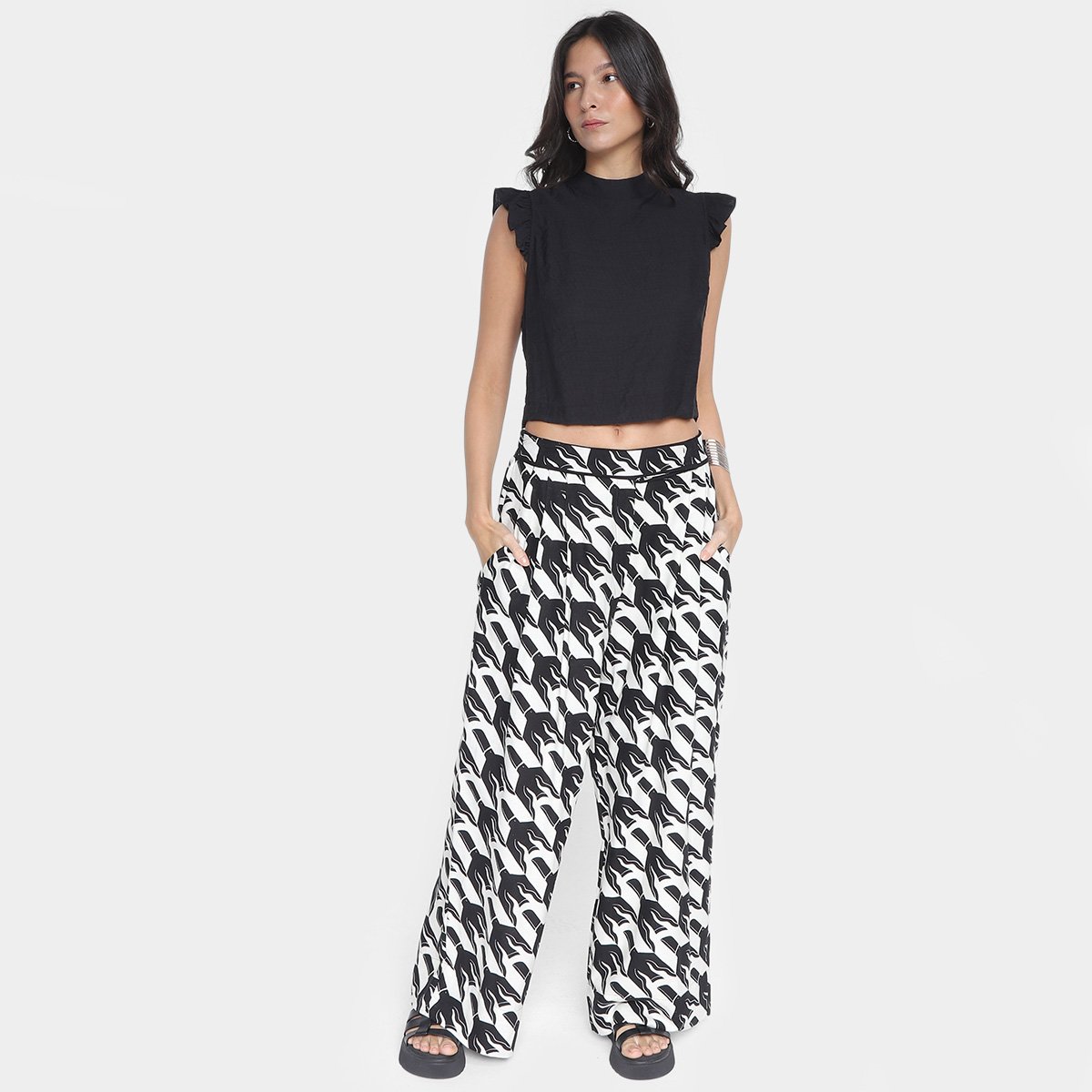Calça Pantalona Farm Pied De Tucano Feminina - Tam: M - 3