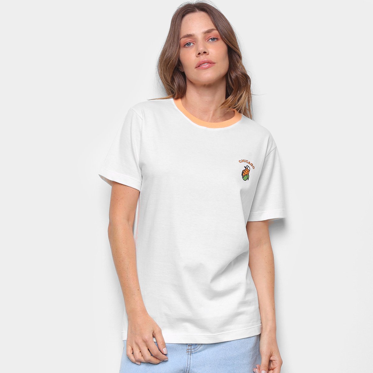 Camiseta New Era Fruit Corn Chicago Feminina