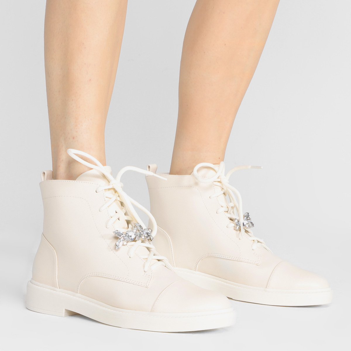 Bota Coturno Anacapri Enfeite Pedraria Feminina - Tam: 39 - 1