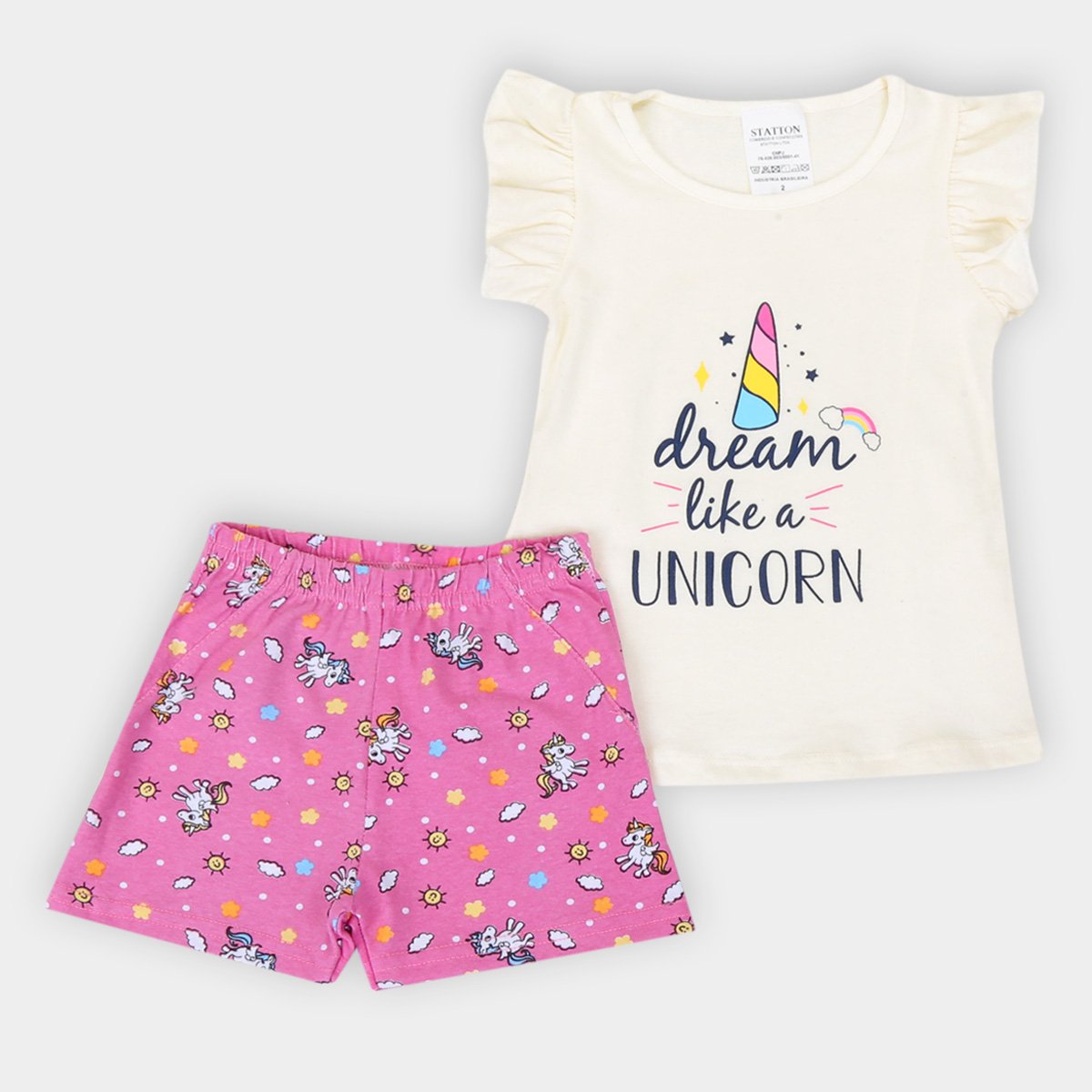 Conjunto Infantil Candy Kids Unicorn Feminino
