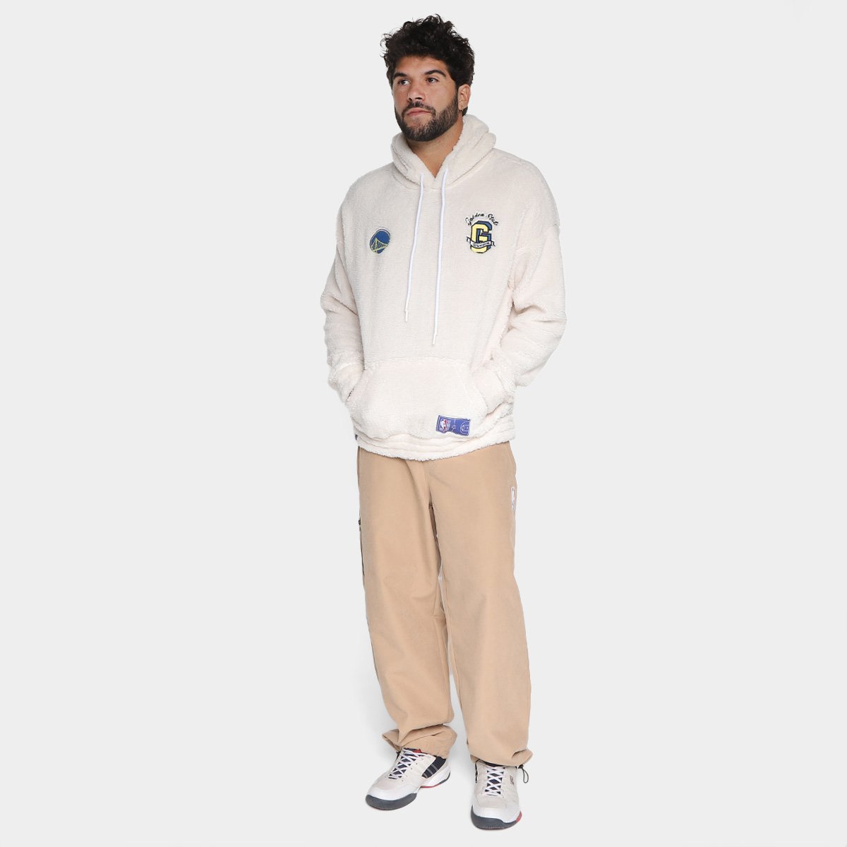 Moletom NBA Golden State Warriors Teddy Masculino - Tam: P - 3