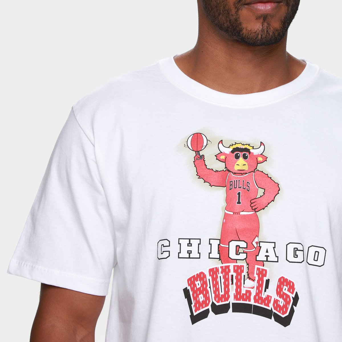 Camiseta NBA Chicago Bulls Sport Mascot Masculina - Tam: P - 2