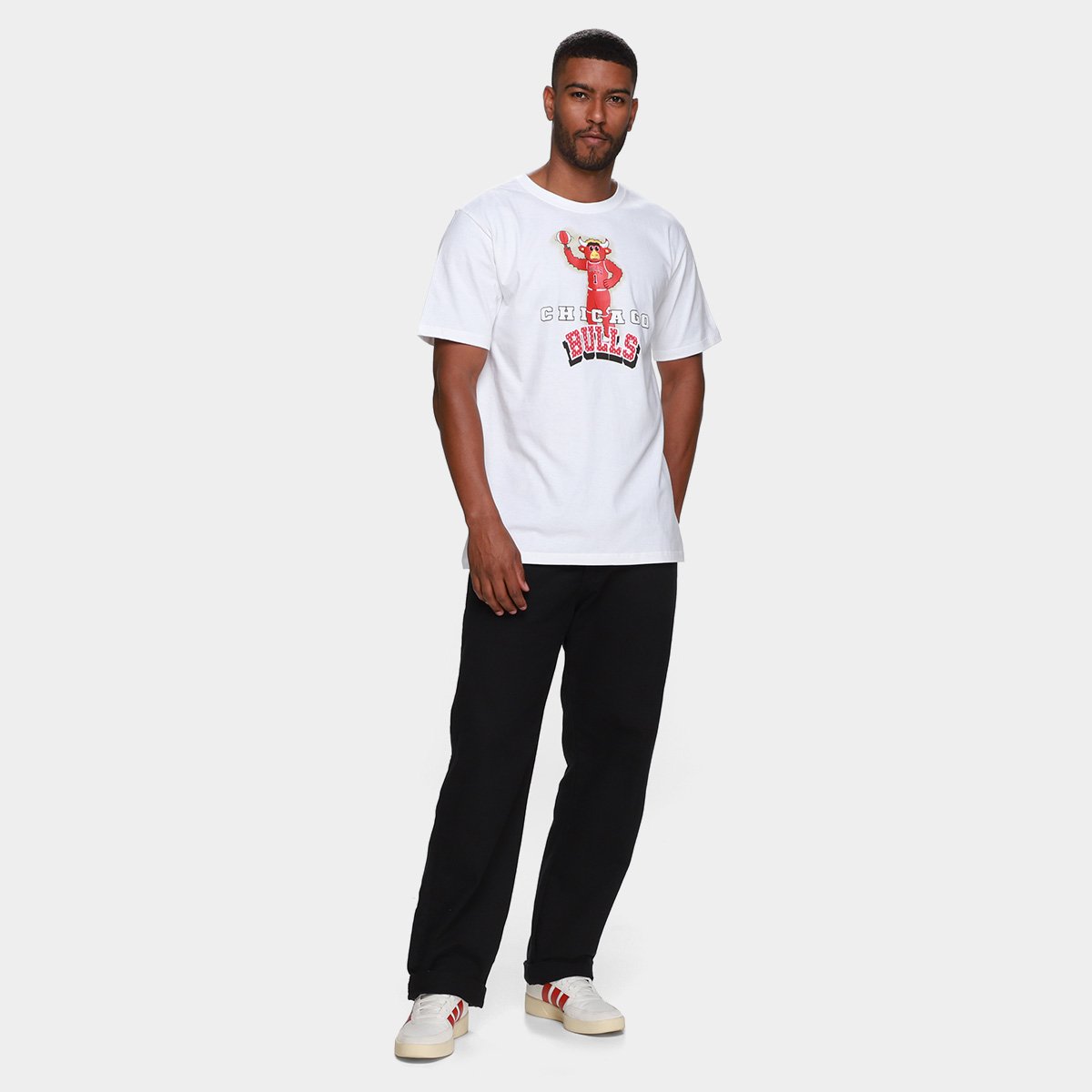 Camiseta NBA Chicago Bulls Sport Mascot Masculina - Tam: P - 5