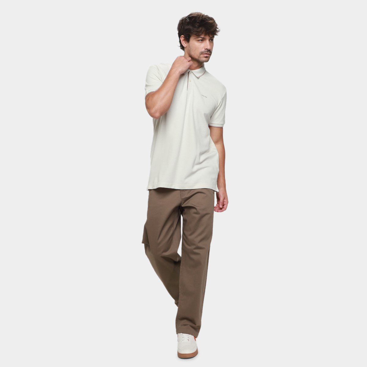 Camisa Polo Calvin Klein Casual Masculina - Tam: P - 4