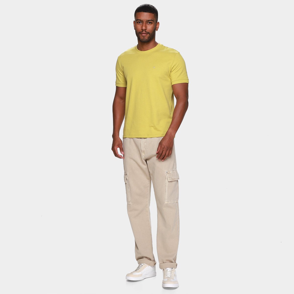Camiseta Calvin Klein Malhão Com Punhos Masculina - Tam: P - 3