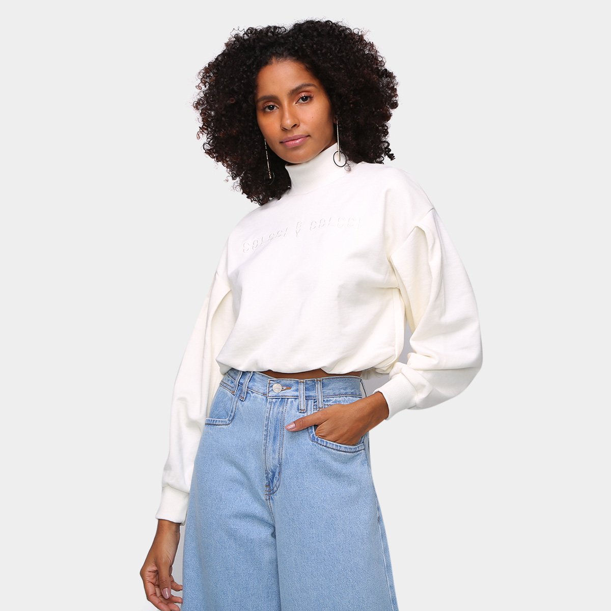 Moletom Colcci Gola Alta LS JST Feminino