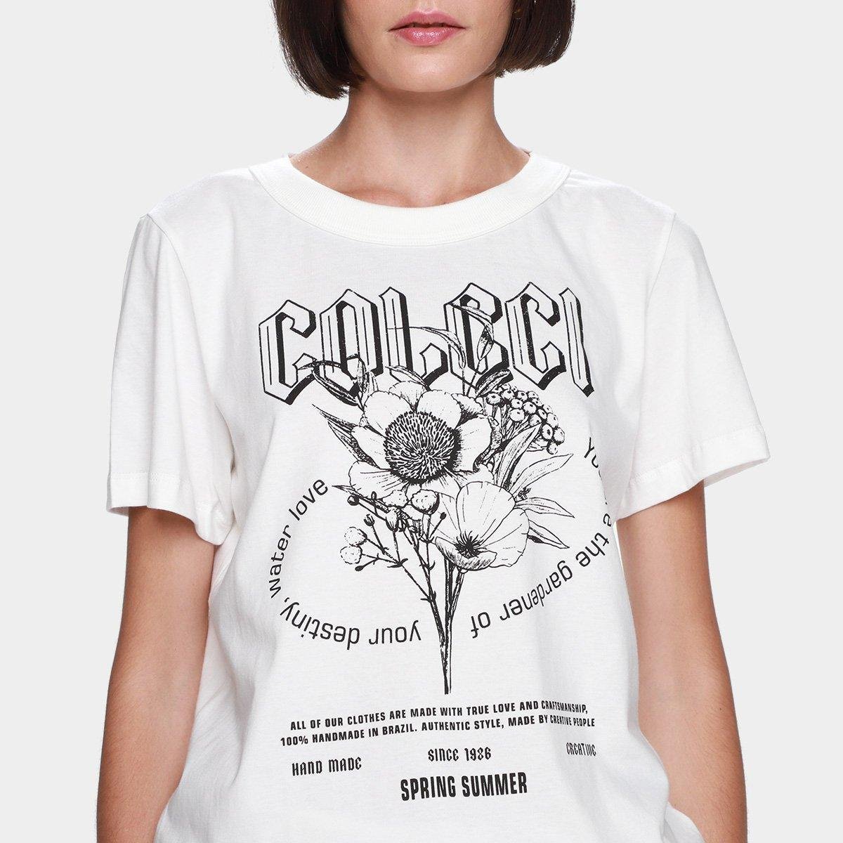 Camiseta Colcci Floral Feminina - Tam: P - 2