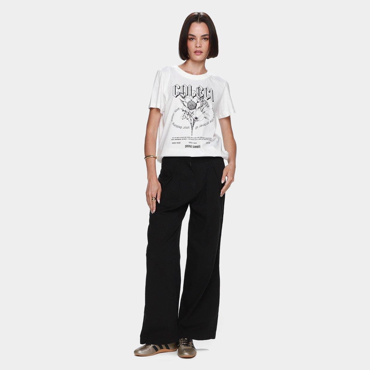 Camiseta Colcci Floral Feminina - Tam: P - 3