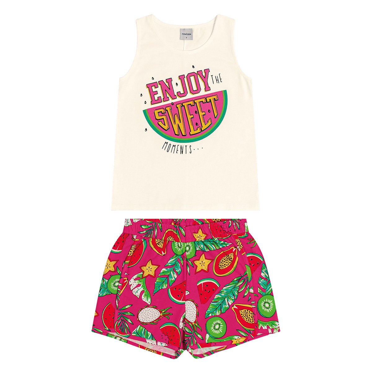 Conjunto Infantil Rovitex Regata+Shorts Feminino