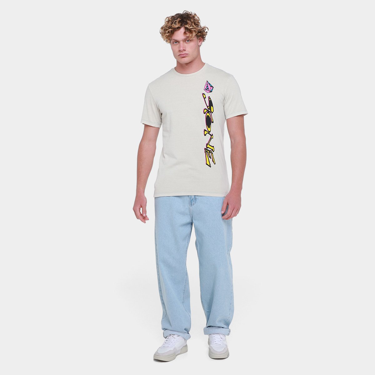 Camiseta Volcom Haynes Masculina - Tam: P - 3