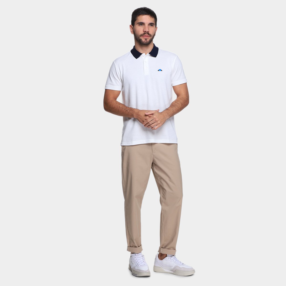 Camisa Polo Gola Contraste Masculino - Tam: P - 3