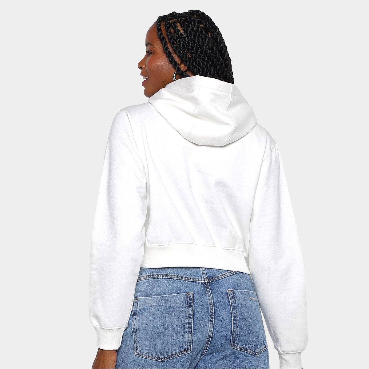 Blusa Moletom Cropped Ellesse Com Capuz Feminina - Tam: P - 1