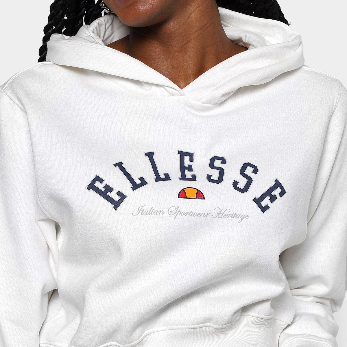 Blusa Moletom Cropped Ellesse Com Capuz Feminina - Tam: P - 2