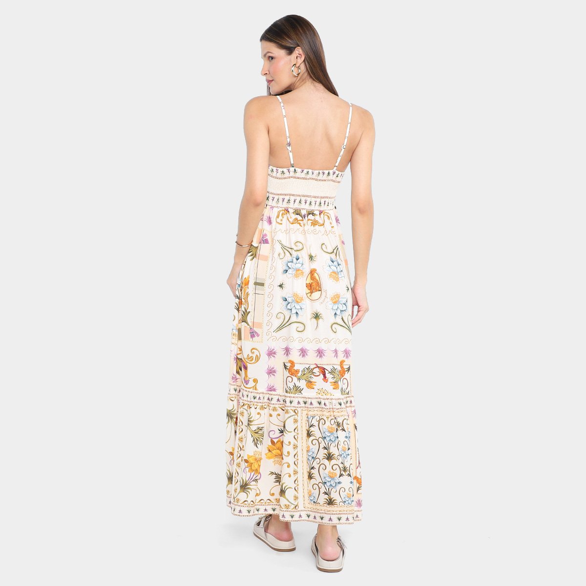 Vestido Longo Farm Delicadeza De Verão Feminino - Tam: M - 1
