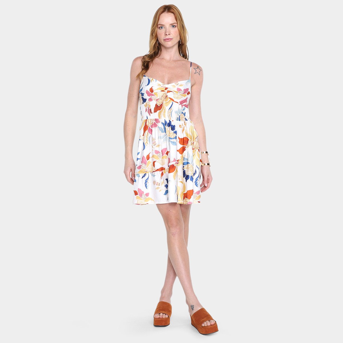 Vestido Curto Farm Floral Majestoso Feminino - Tam: M - 3
